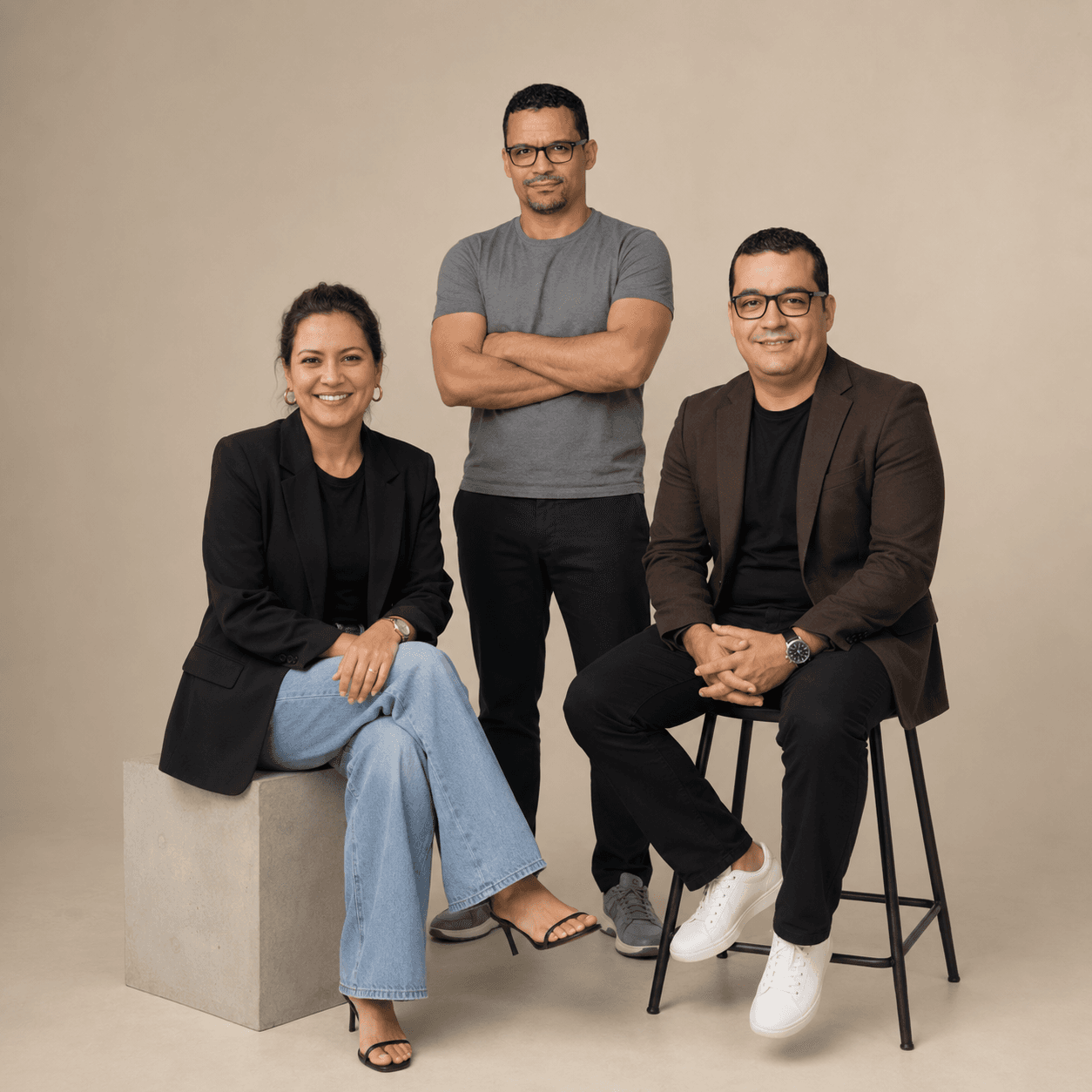 Anas, Rachid et Marie, l'équipe Excellence Conciergerie